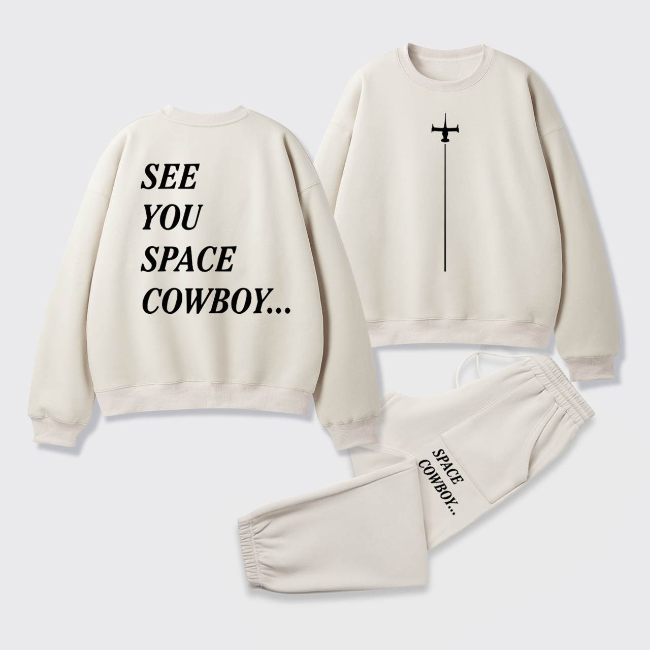 See You Space Cowboy Fleece Sweatshirt Set