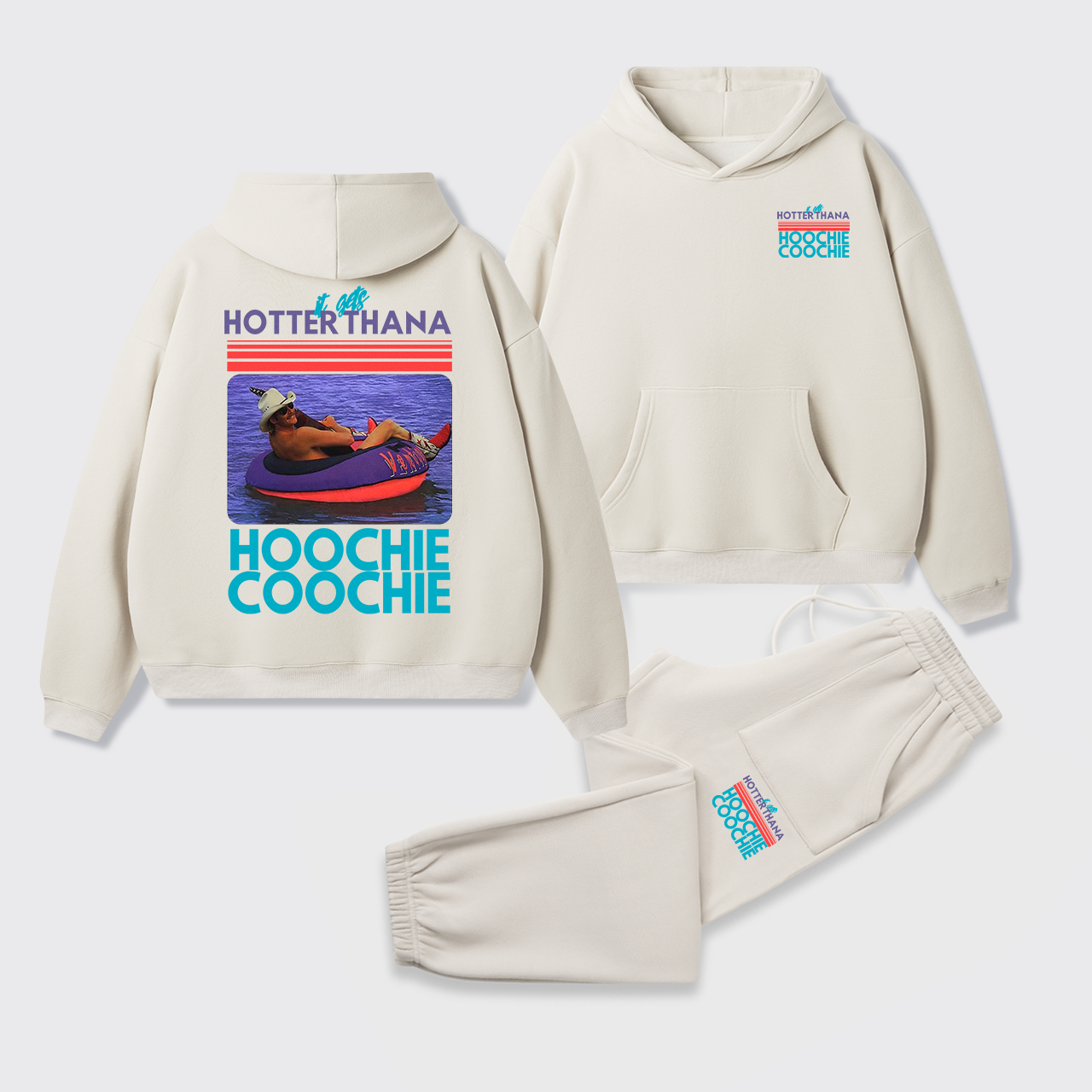 90s Country Music Fleece Hoodie Set