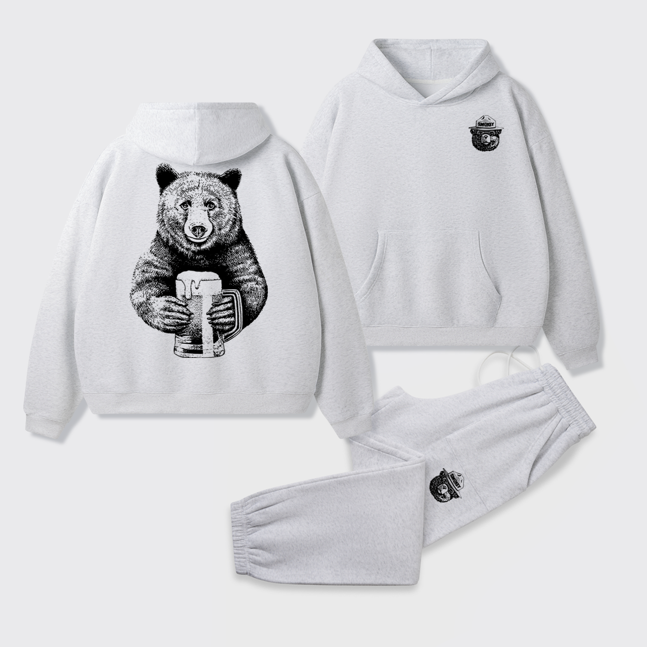 Smokey The Bear Fleece Hoodie Set