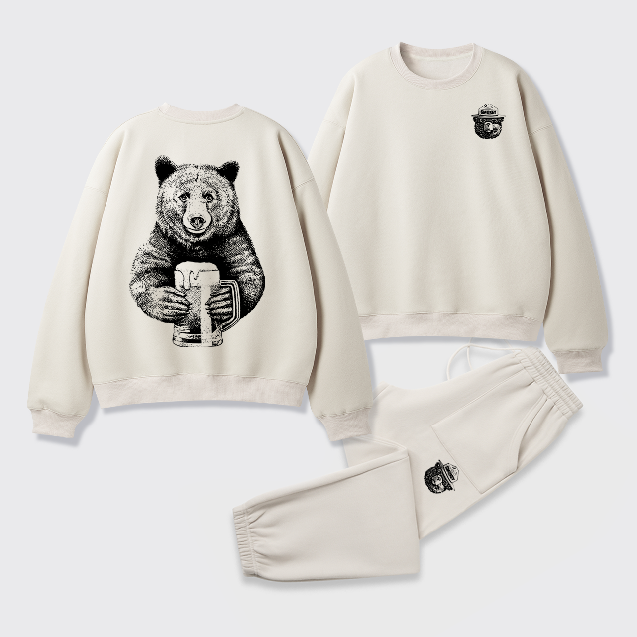 Smokey The Bear Fleece Sweatshirt Set