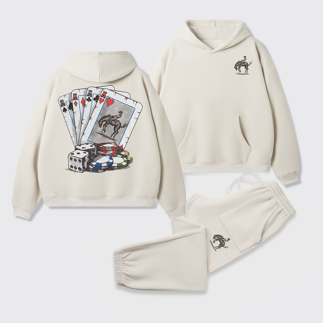 Cowboybay Knight On Horseback Fleece Hoodie Set