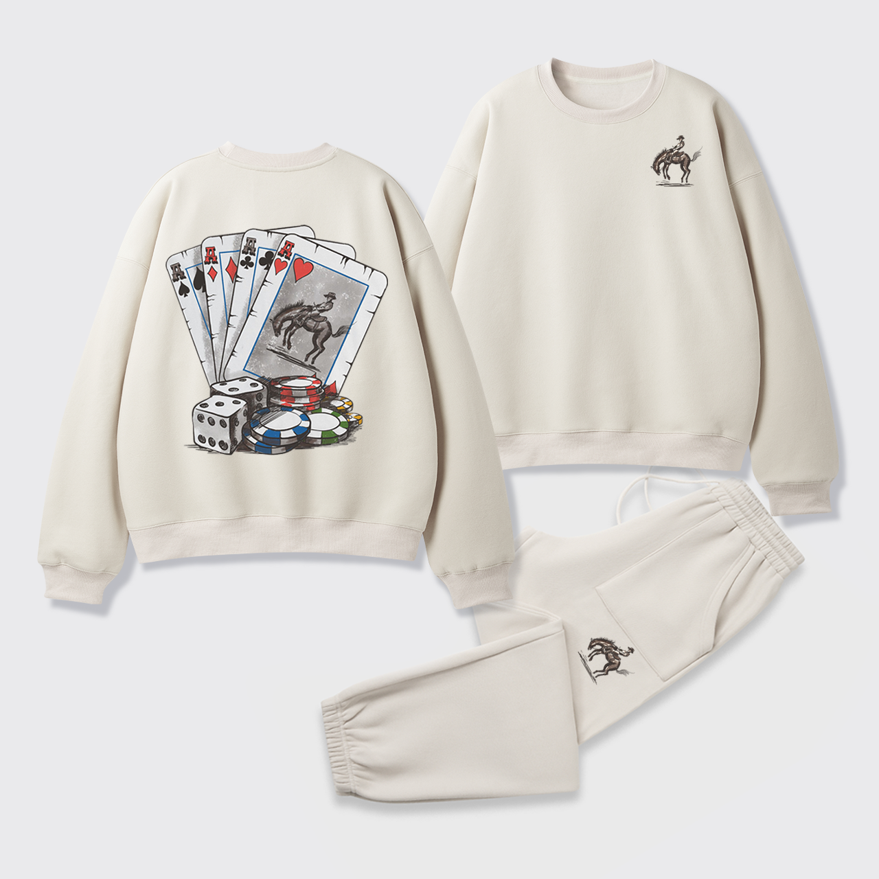 Cowboybay Knight On Horseback Fleece Sweatshirt Set