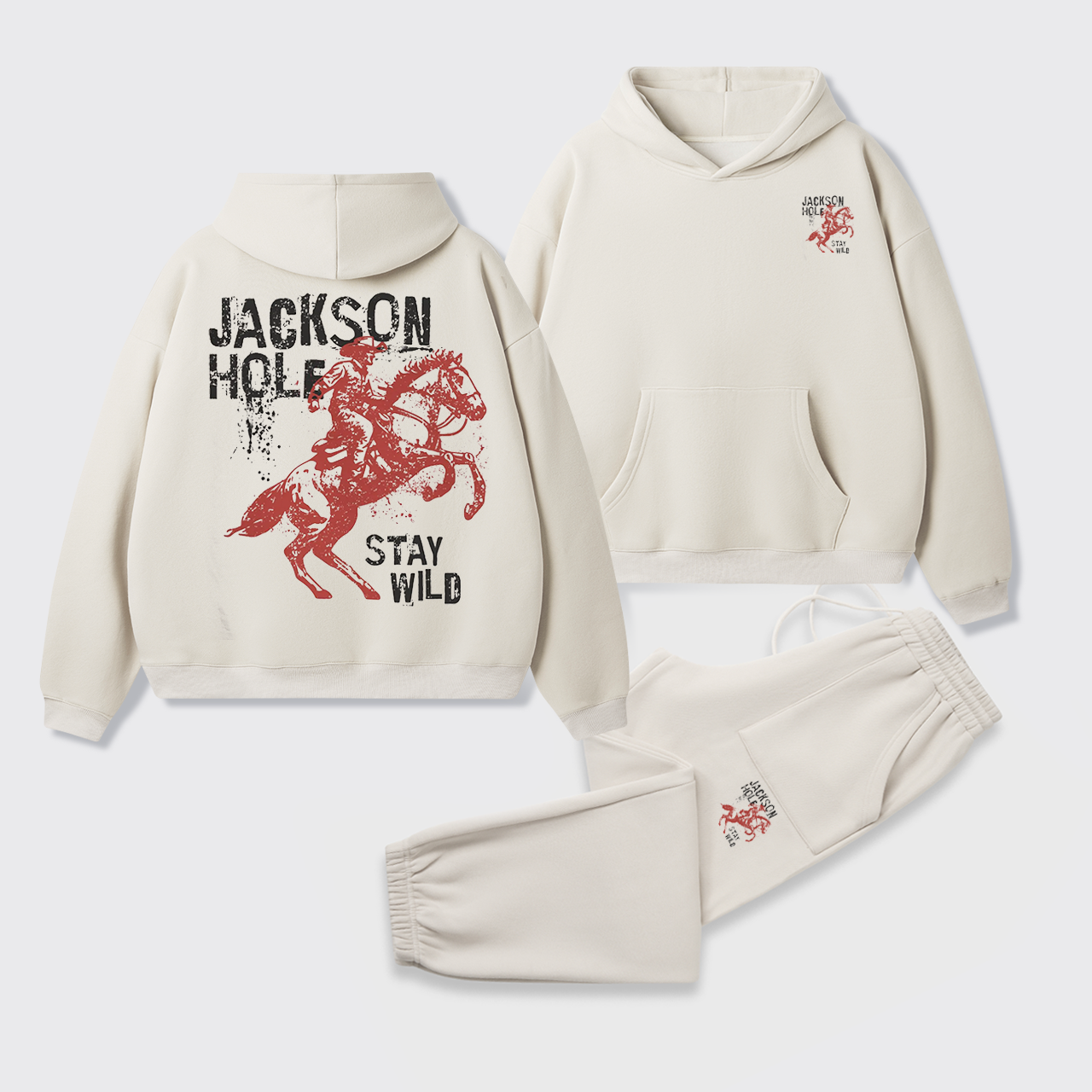 Western Stay Wild Fleece Hoodie Set