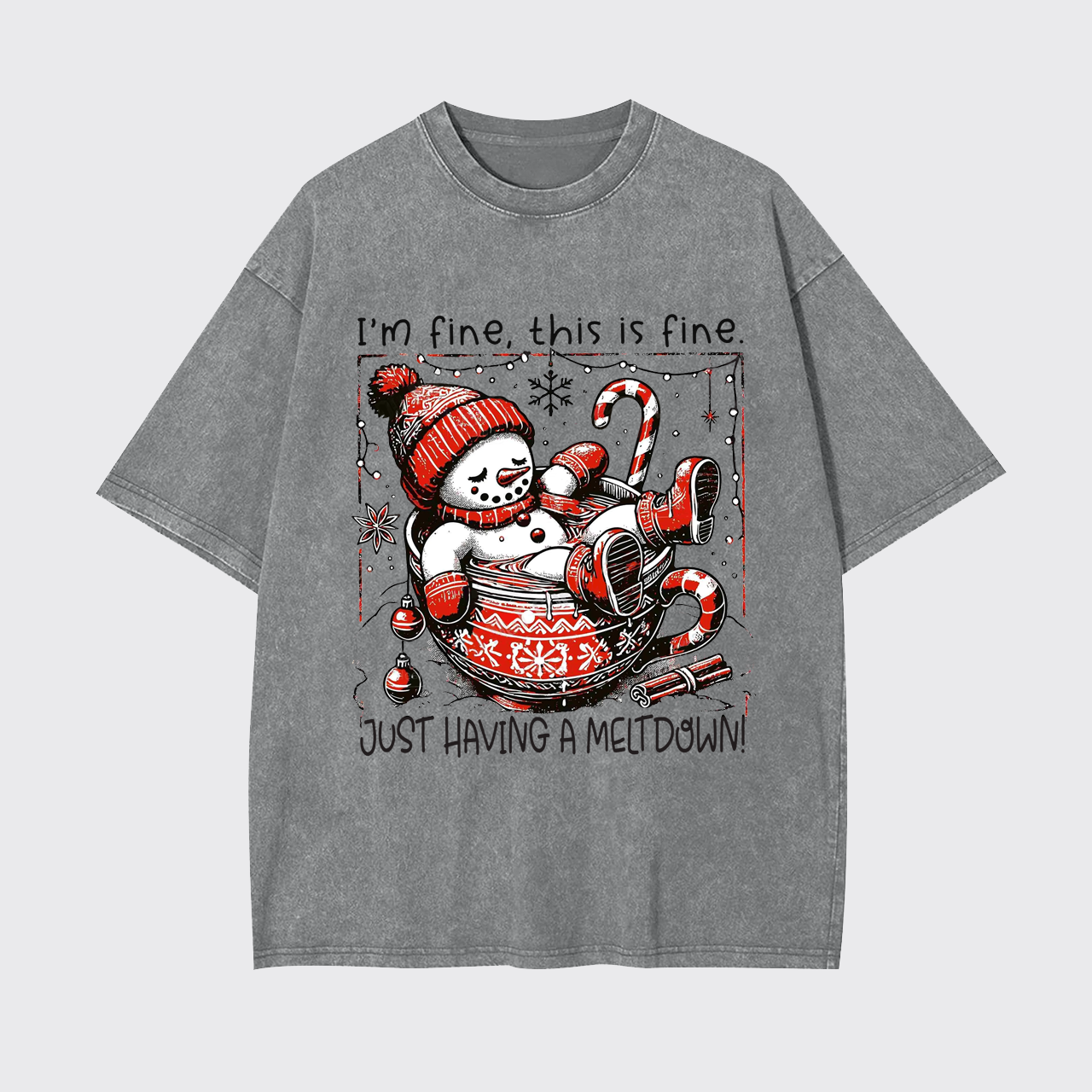 Funny Snowman Christmas Garment-dye Tees