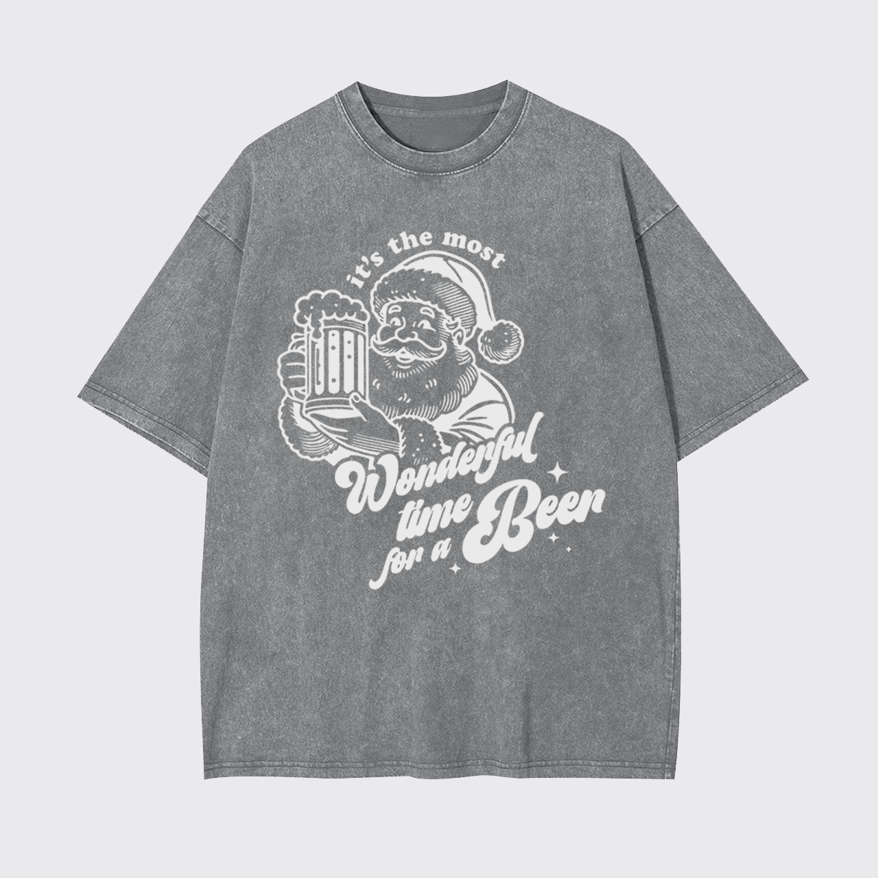 Retro Santa Claus Garment-dye Tees