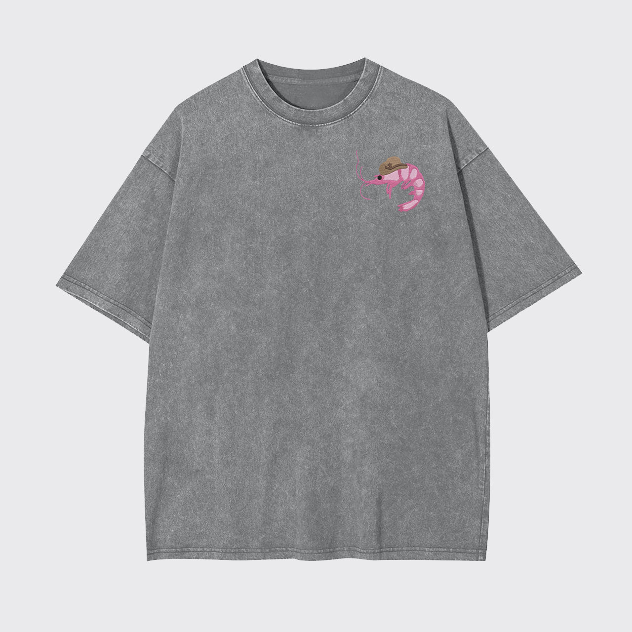 Cowboy Shrimp Embroidered Garment-dye Tees
