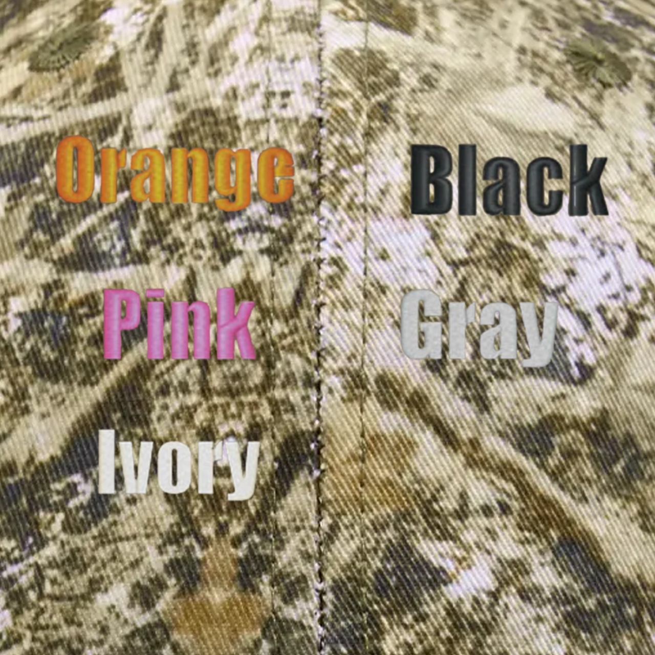 Personalized Embroidered Camo Baseball Hat