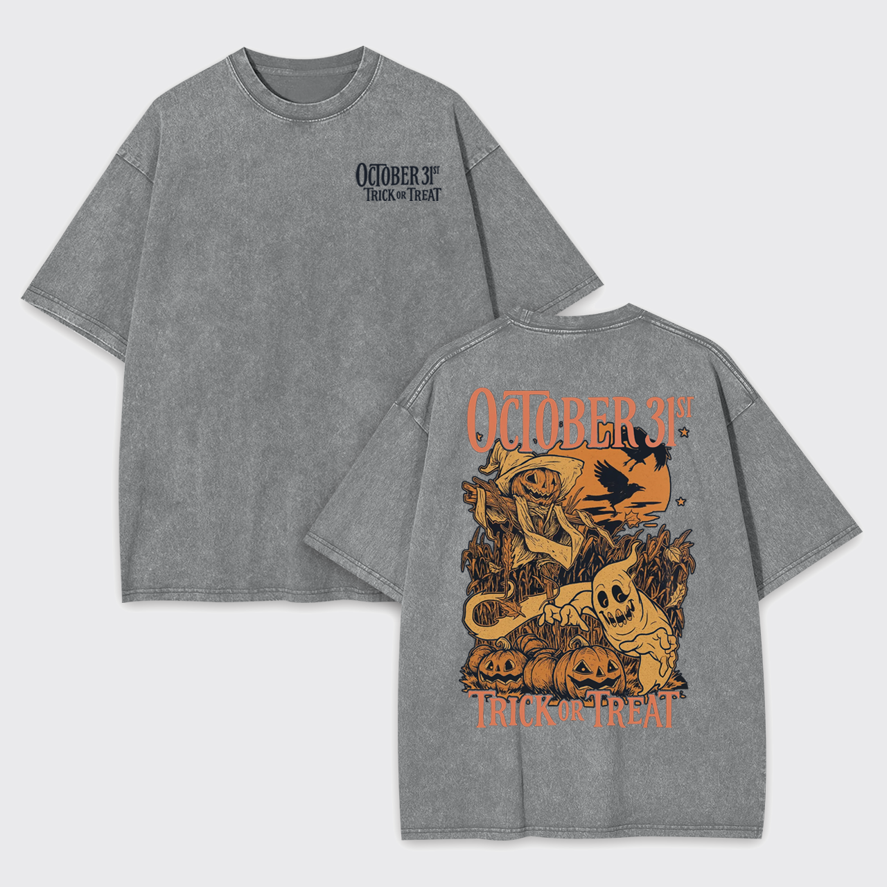 Vintage Halloween Spooky Horror Garment-dye Tees