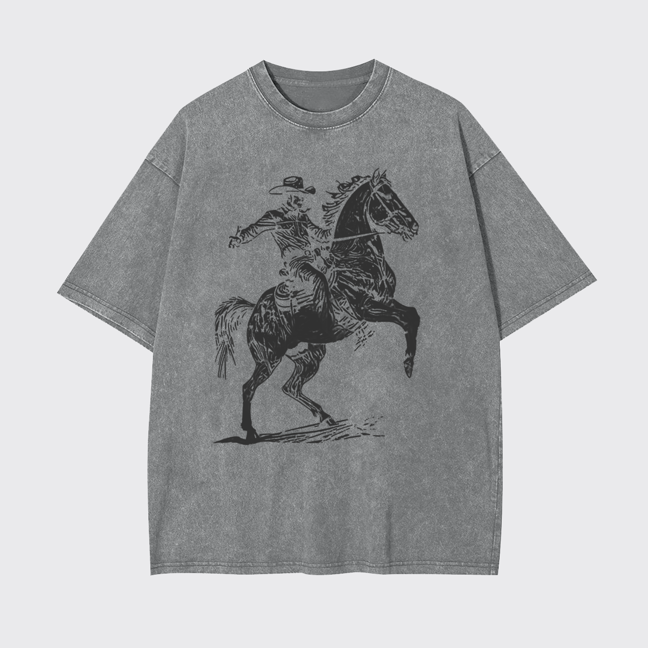 Retro Western Cowboy Rodeo Garment-dye Tees