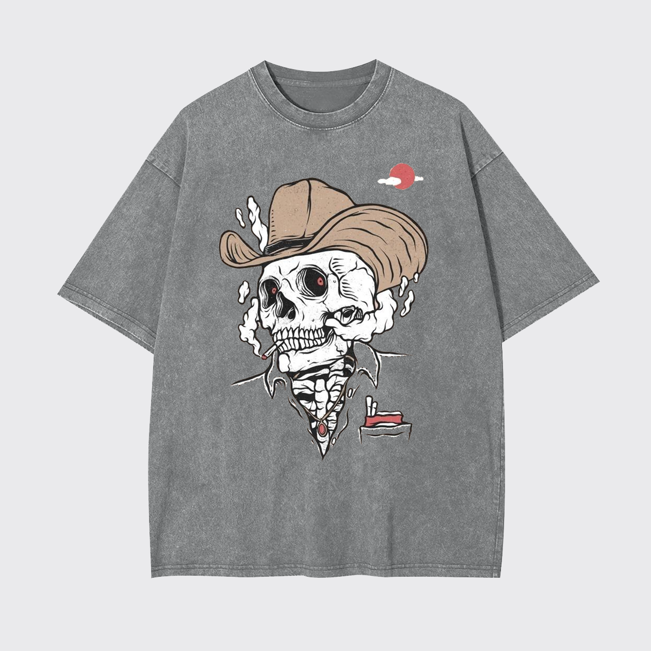 Outlaw Cowboy Skeleton Garment-dye Tees