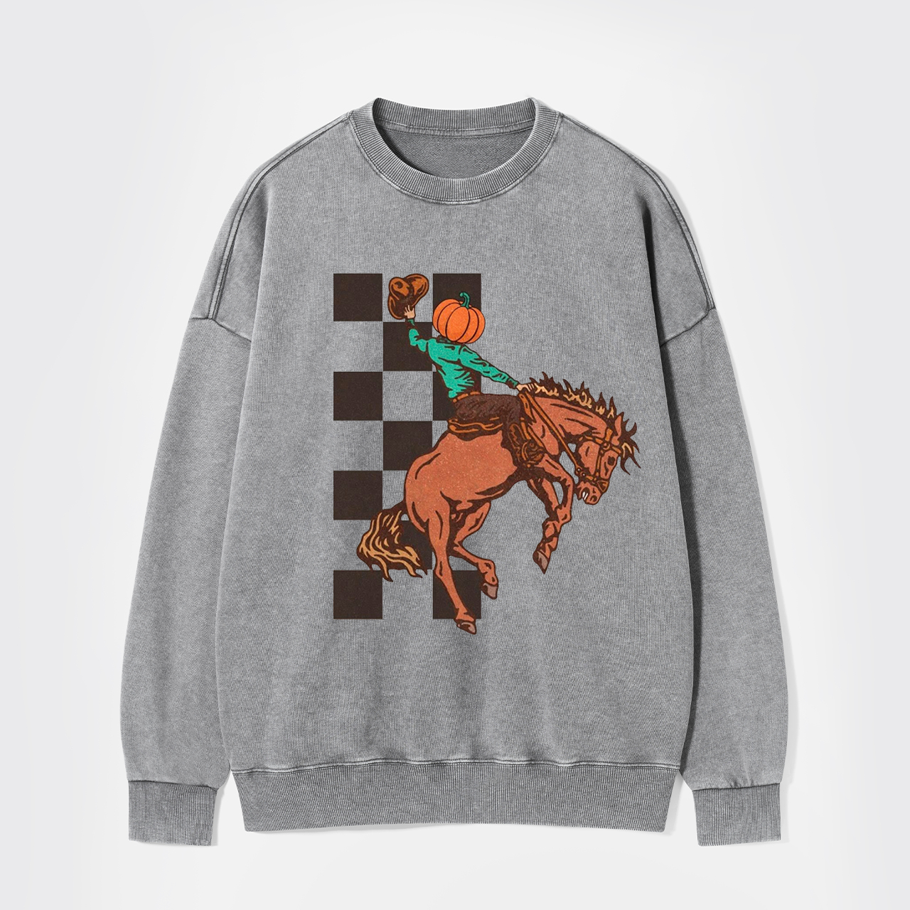 Halloween Cowboy Headless Horseman Washed Sweatshirts