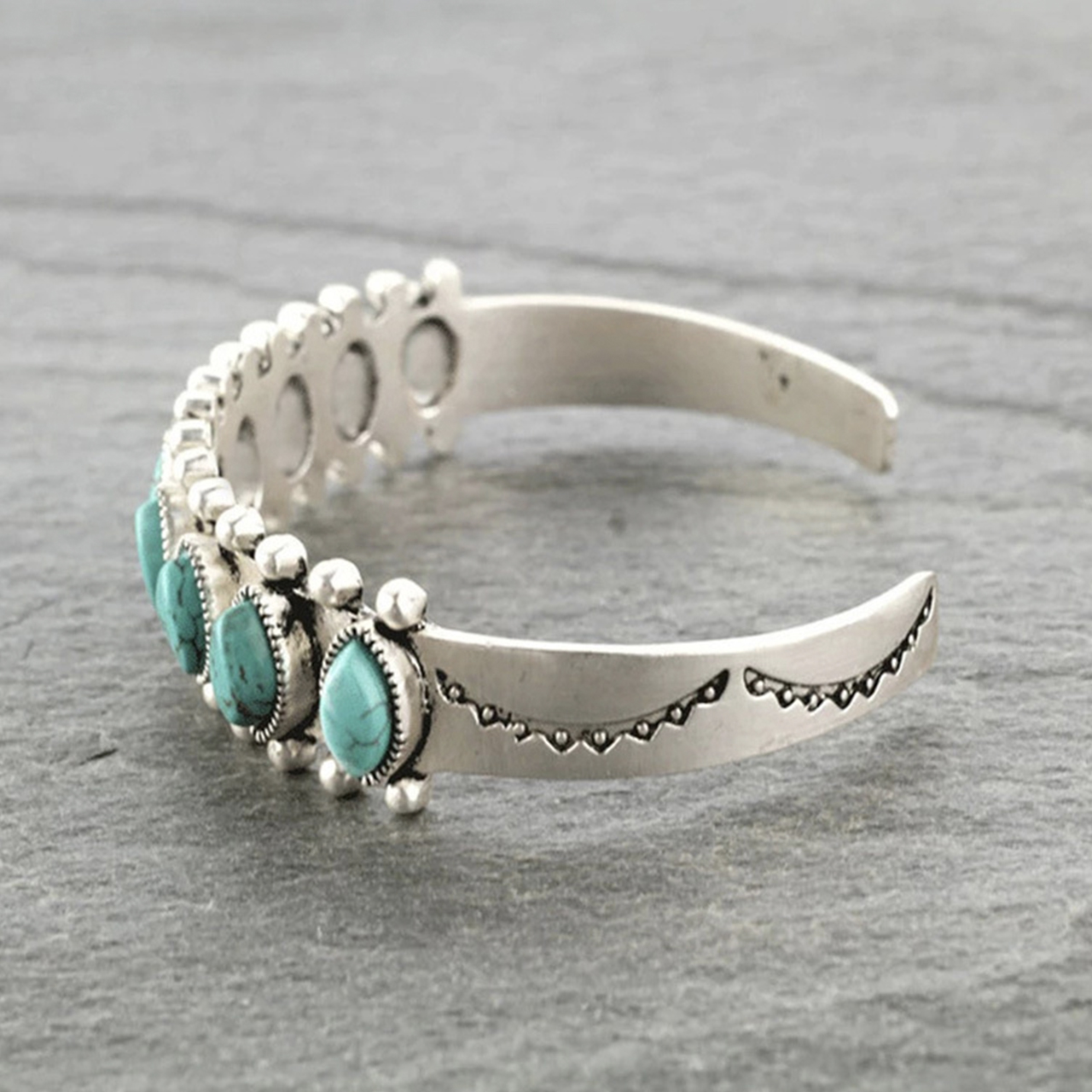 Western Turquoise Open Bracelet