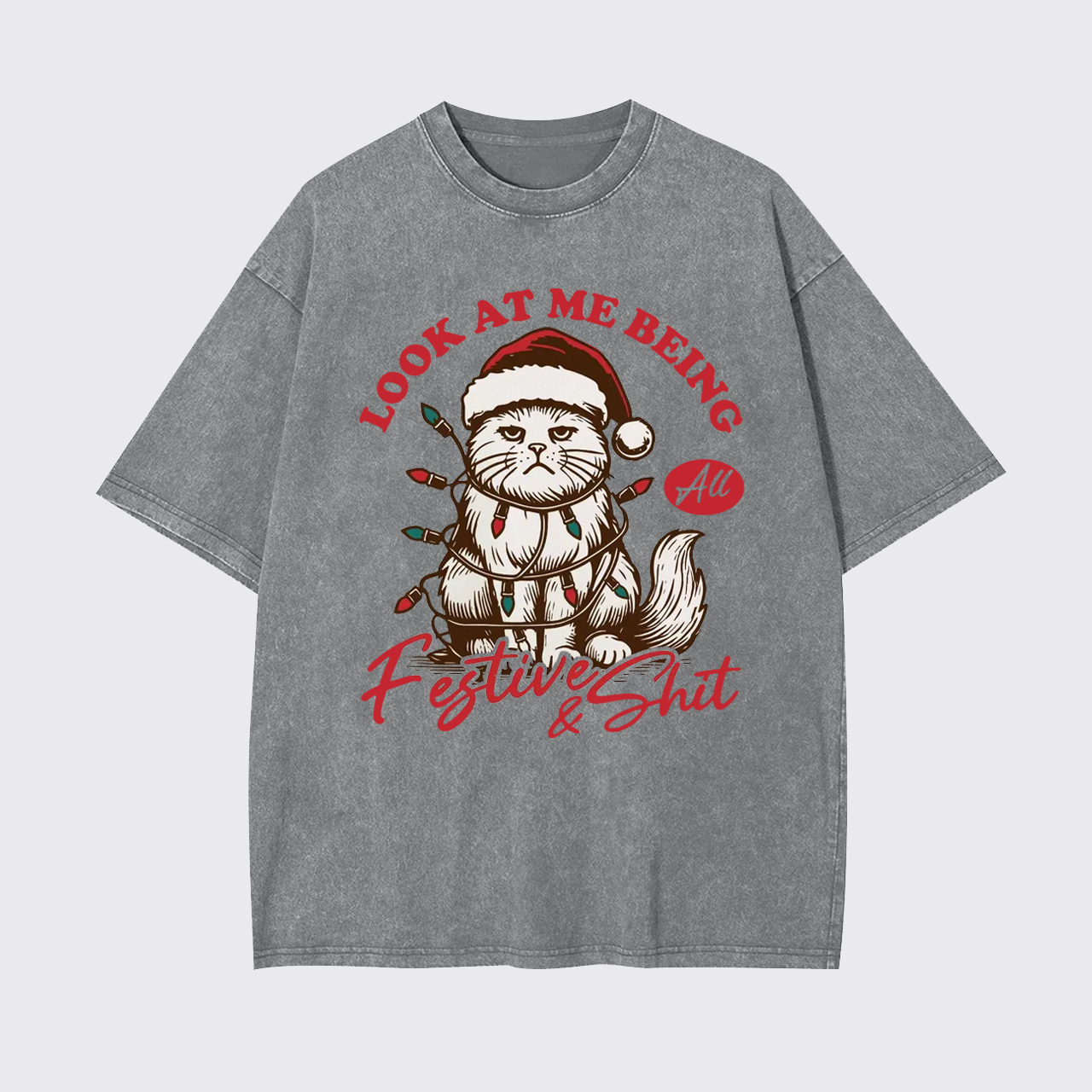 Grumpy Cat Christmas Garment-dye Tees