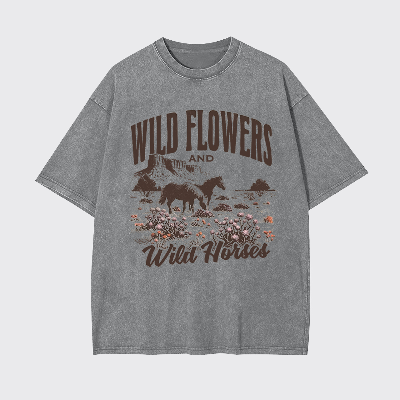 Western Wild Horses Garment-dye Tees