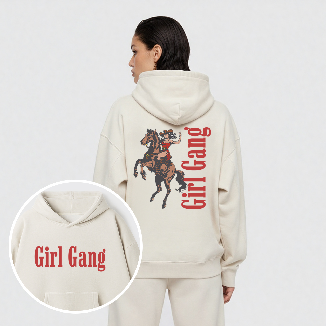 Fleece Cowgirl Rodeo Hoodie Set
