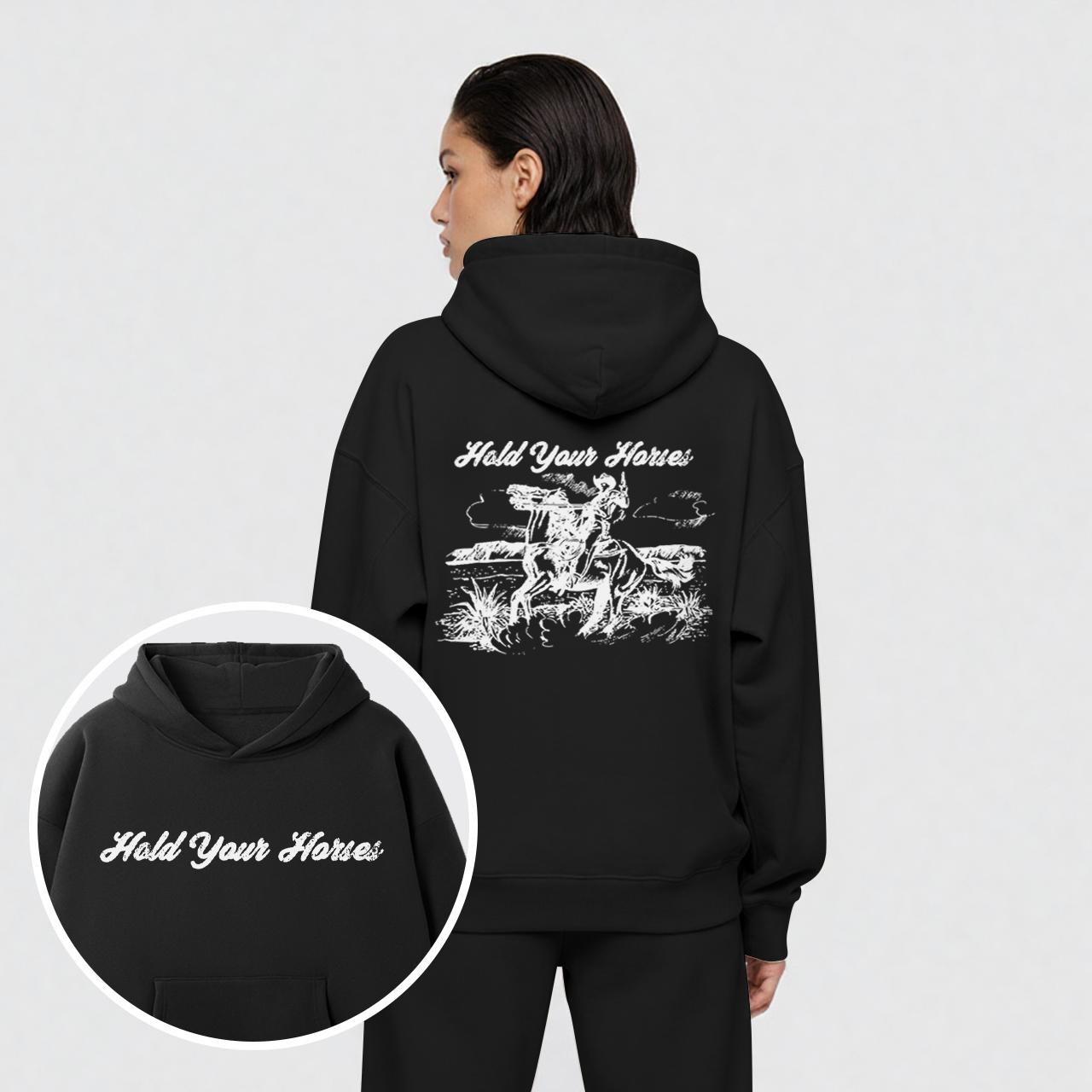 Fleece Hold Your Horses Hoodie Set