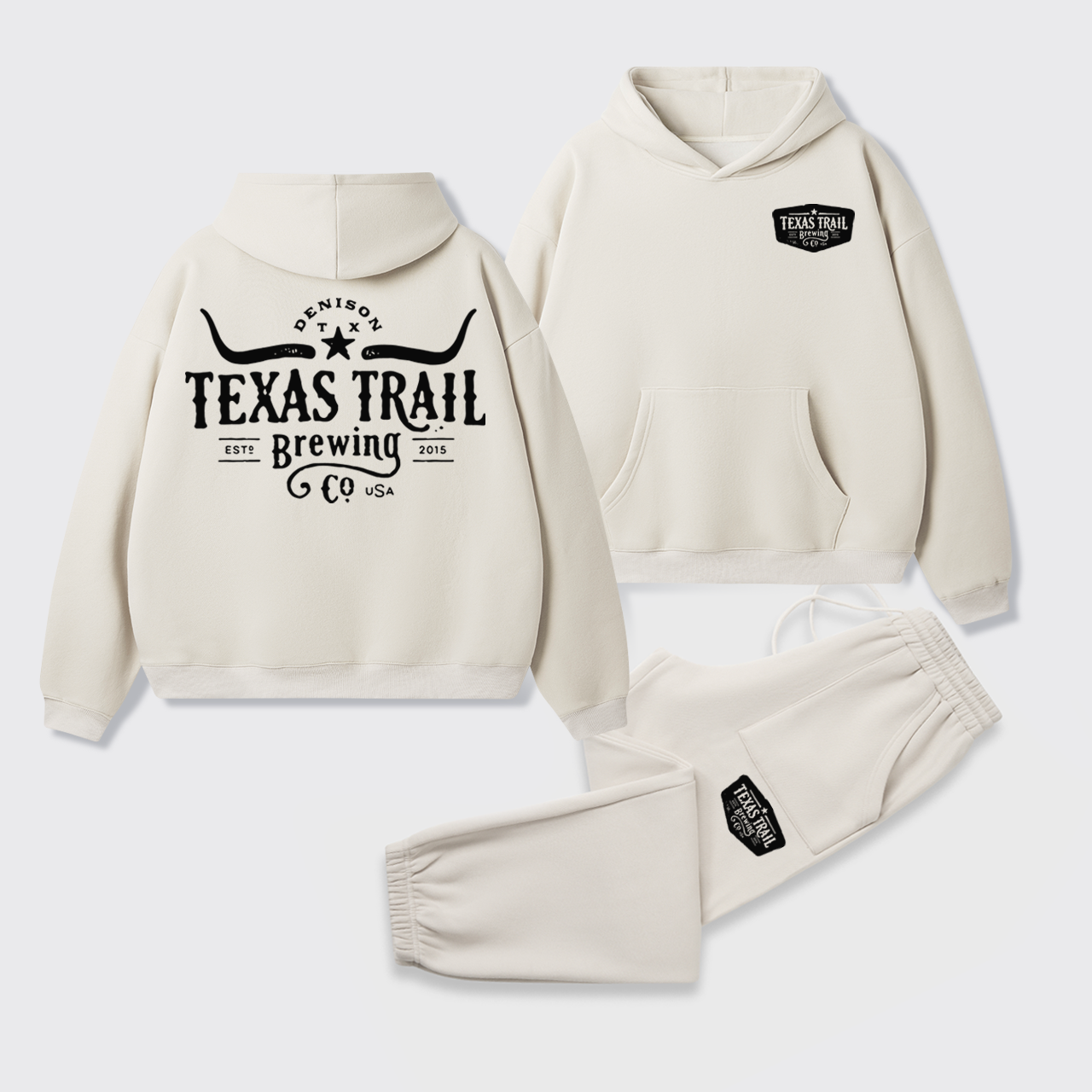 Fleece Texas Trail Brewing Hoodie Set