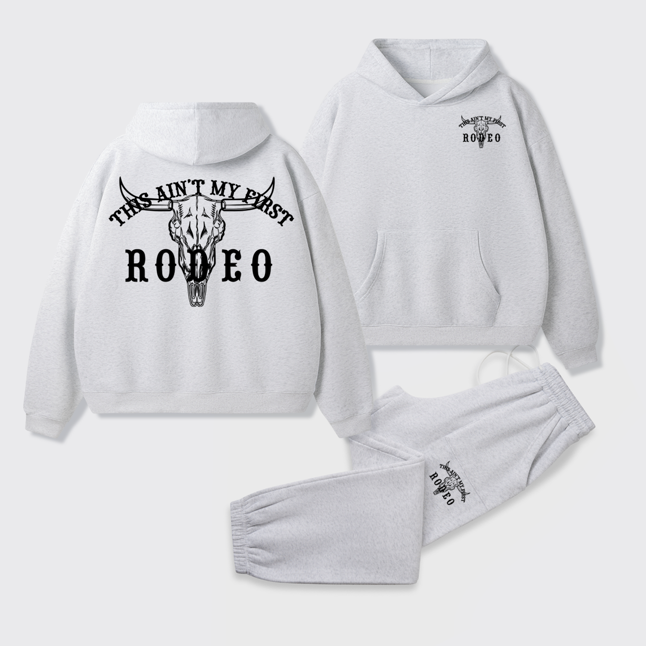 Fleece This Ain't My First Rodeo Hoodie Set