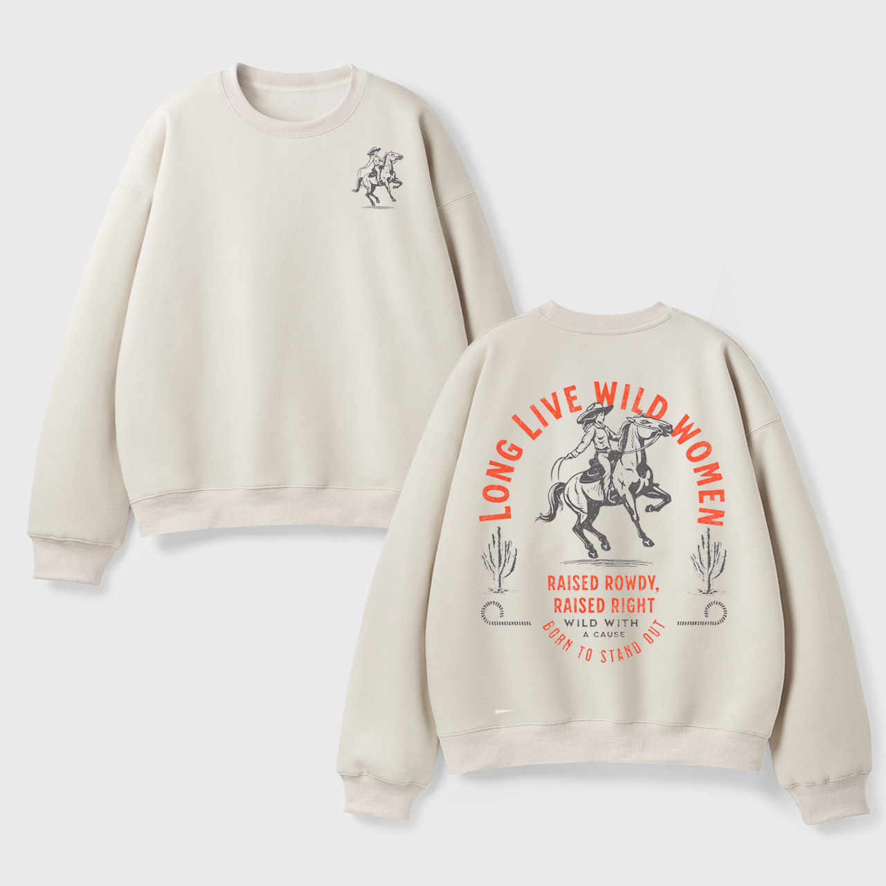 Fleece Long Live Wild Women Sweatshirt