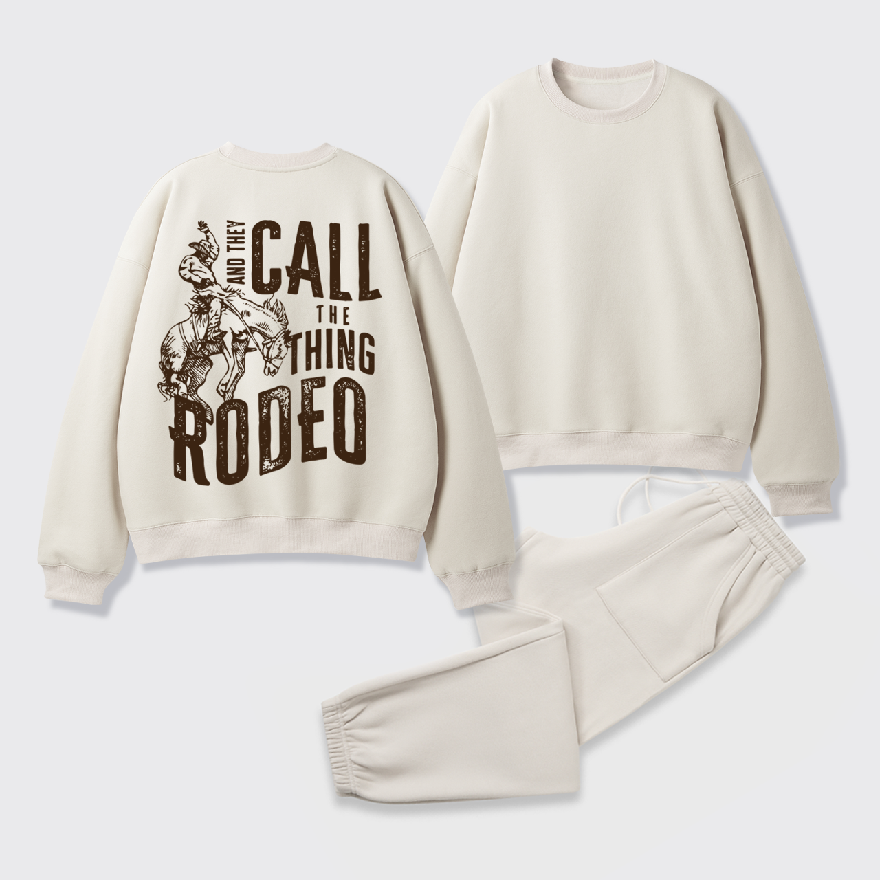 Fleece And They Call The Thing Rodeo Sweatshirt Set
