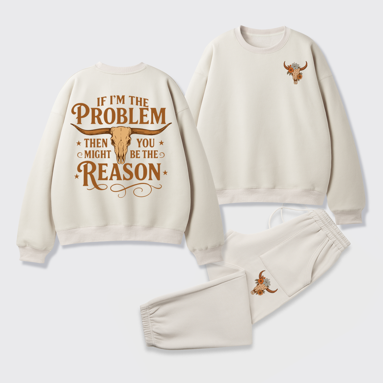 Fleece Country Music Western Sweatshirt Set