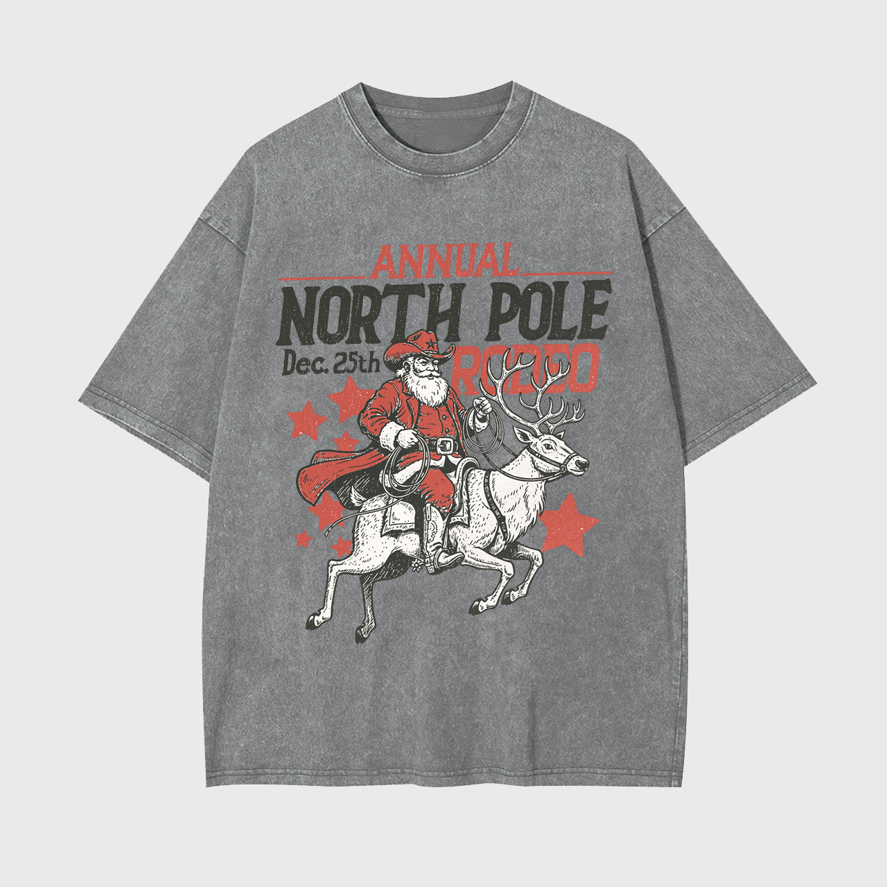 Western Christmas Cowboy Santa Garment-dye Tees