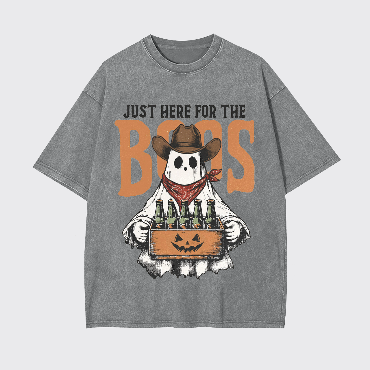 Funny Halloween Just Here For The Boos Garment-dye Tees