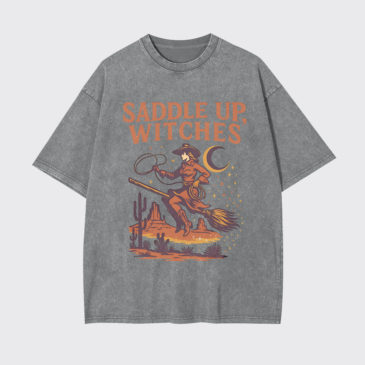 Western Witch Cowgirl Ghost Garment-dye Tees