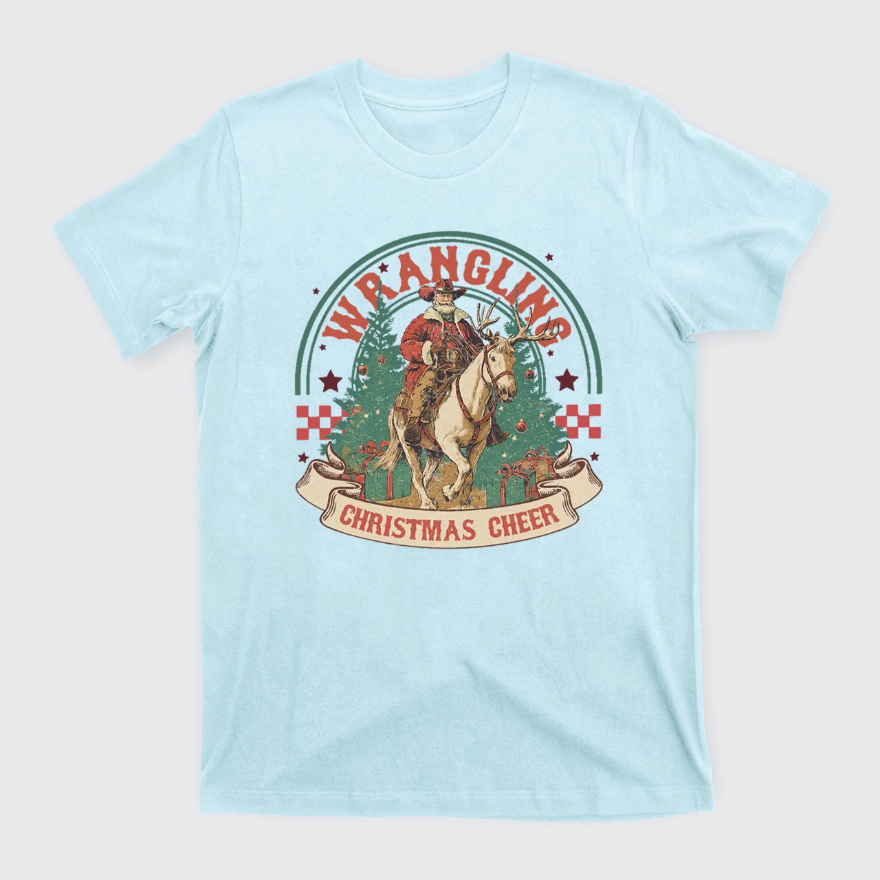 Wrangling Christmas Cheer Cowboy Santa T-Shirts