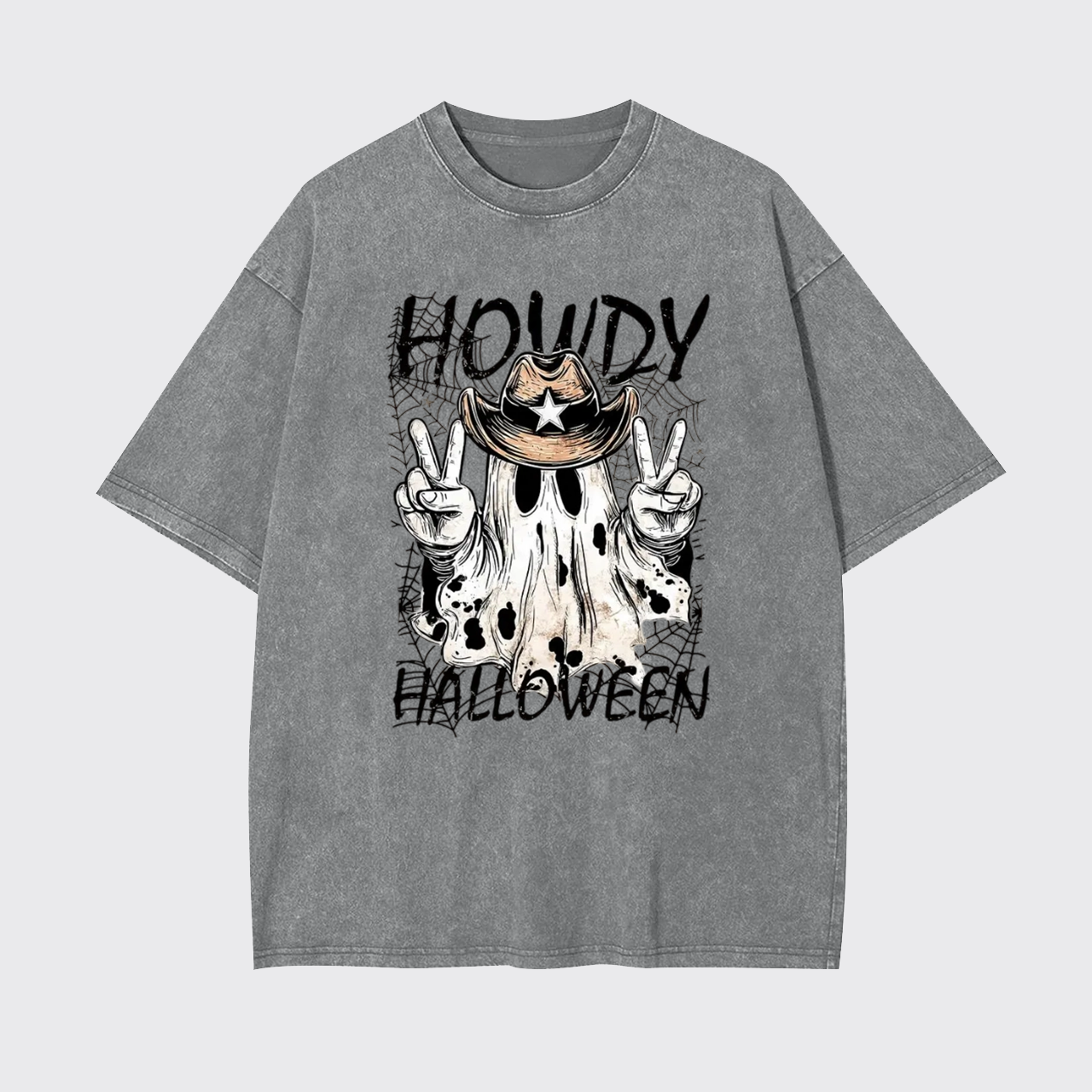 Howdy Halloween Spooky Cowboy Garment-dye Tees