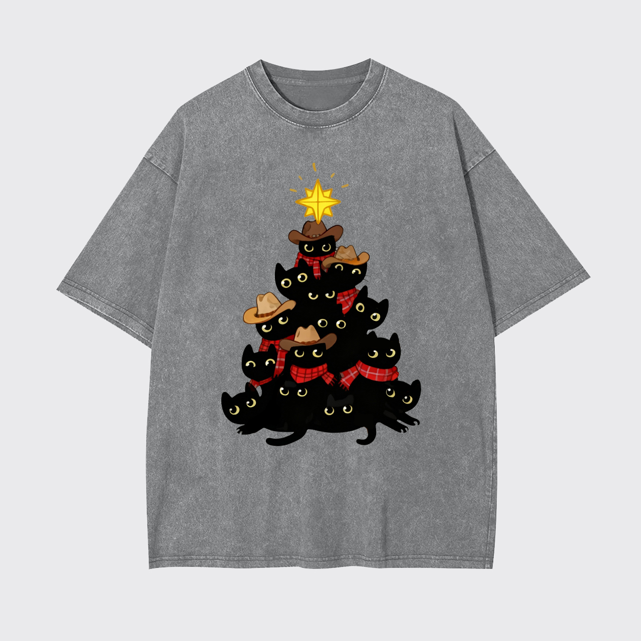 Meowy Christmas Garment-dye Tees