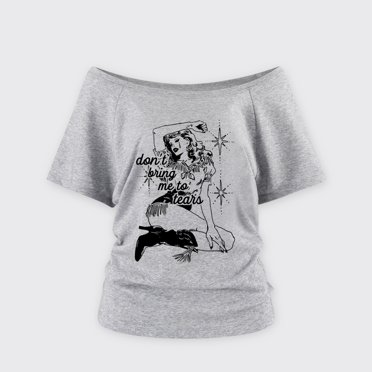 Don't Bring Me To Tears Off Shoulder Top