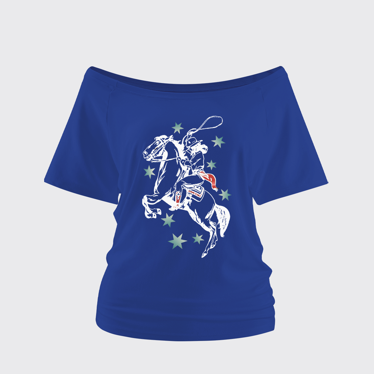 Western Cowgirl Rodeo Off Shoulder Top