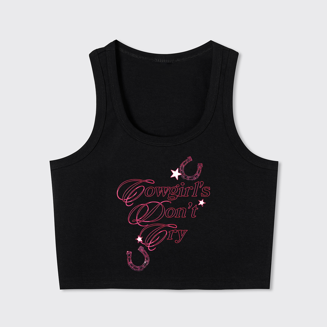 Pink Cowgirls Don't Cry Tank Top