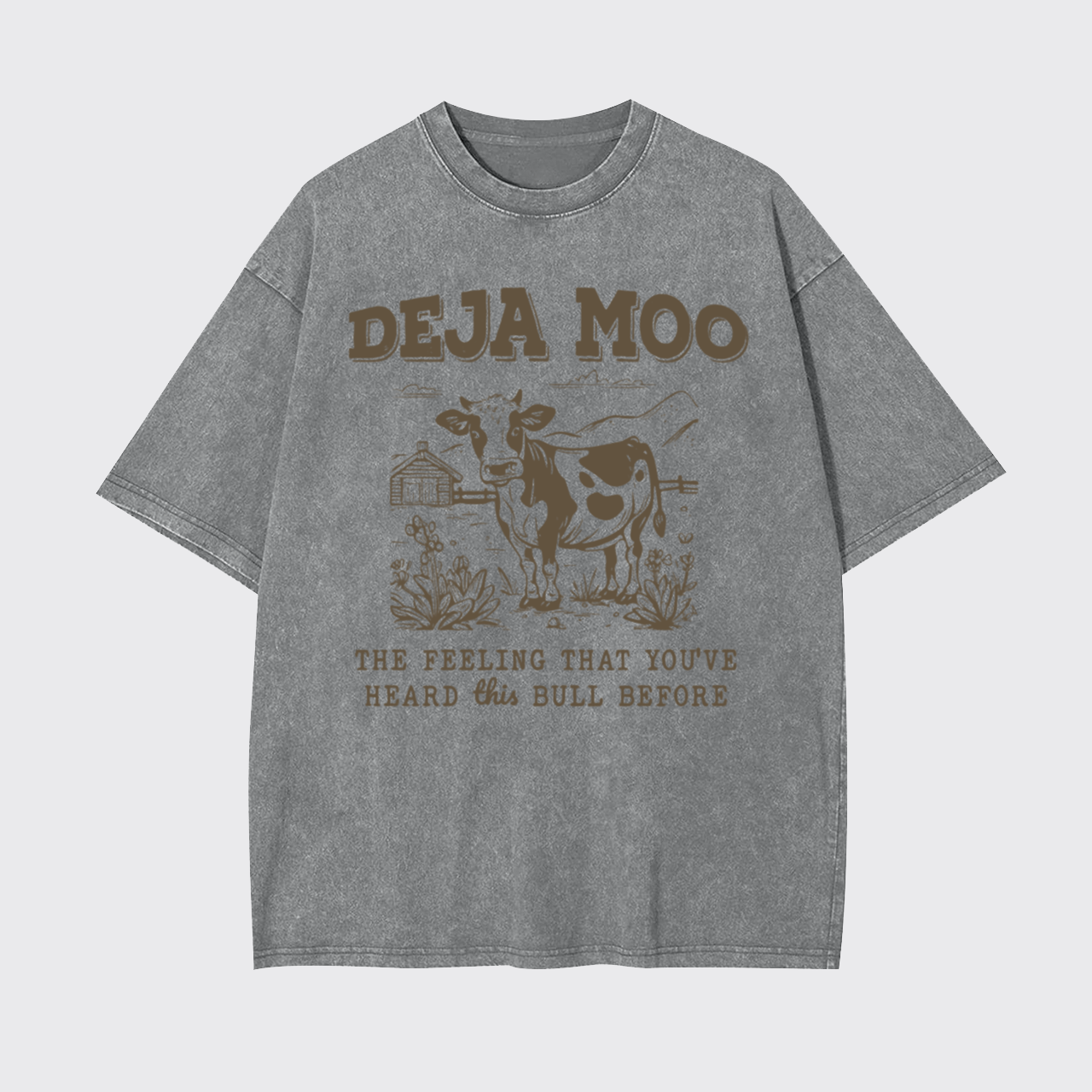 Funny Cow Deja Moo Garment-dye Tees