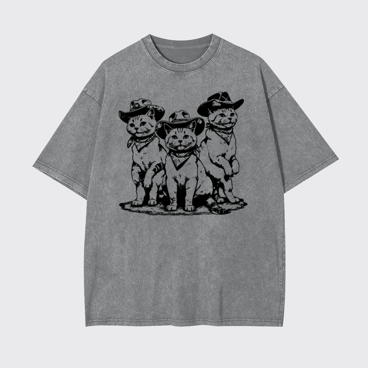 Funny Cowboy Cats Garment-dye Tees