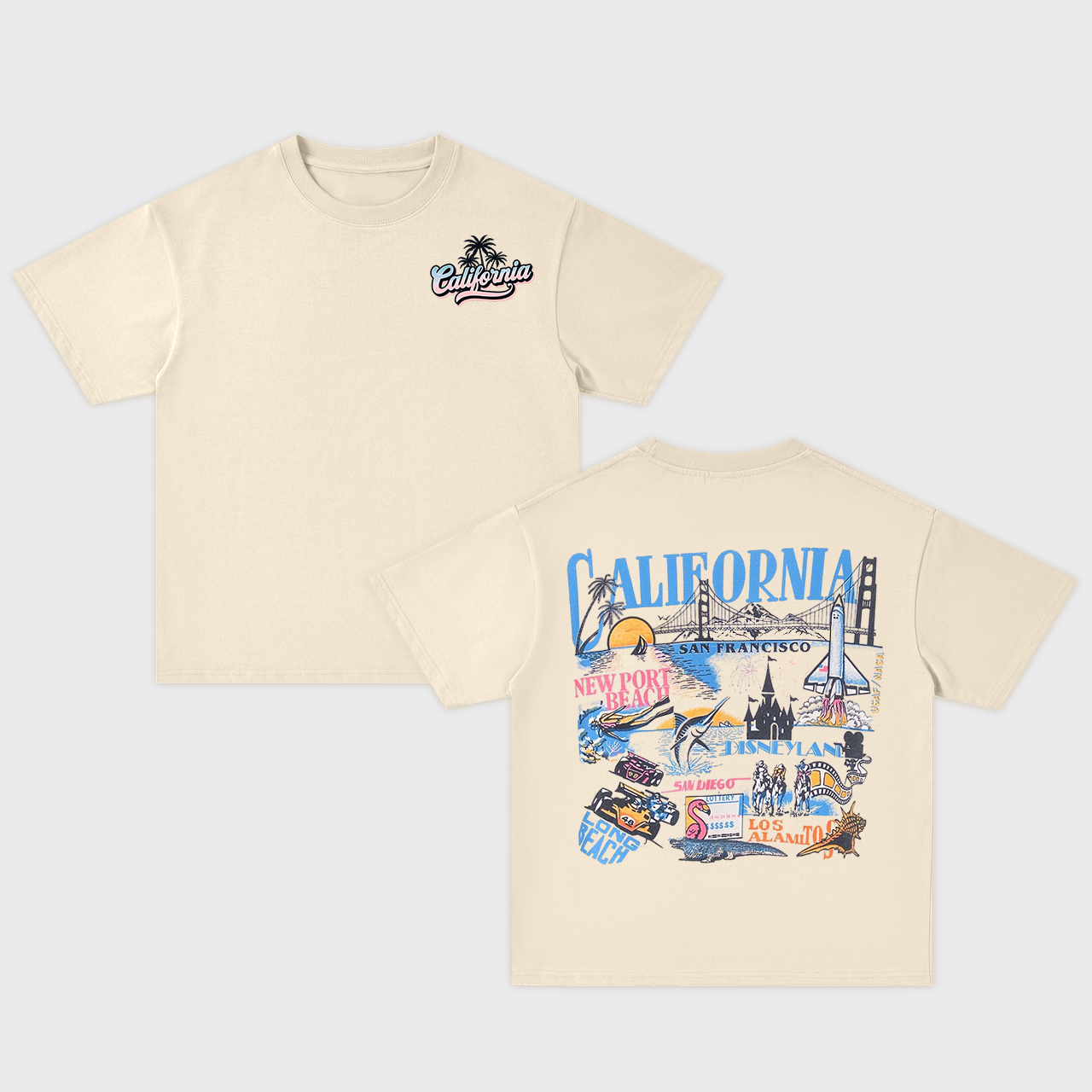 California 1990s Oversize T-Shirts