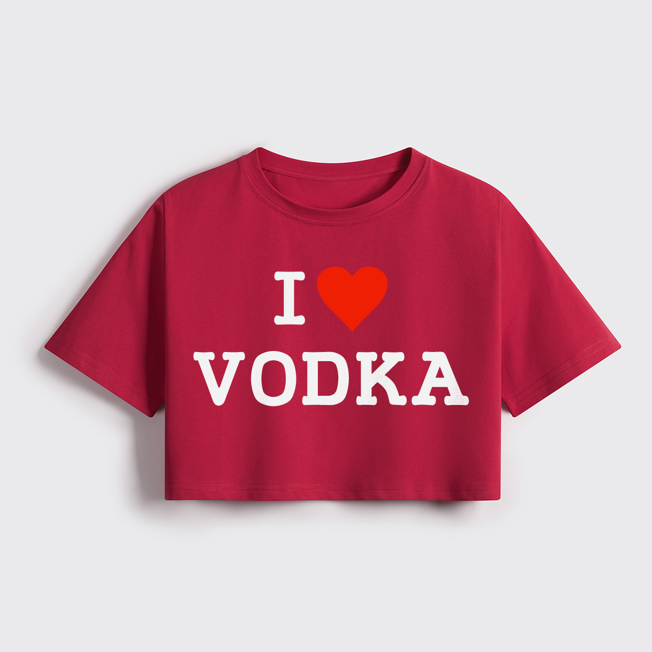 I Love Vodka Cropped Boxy Tee