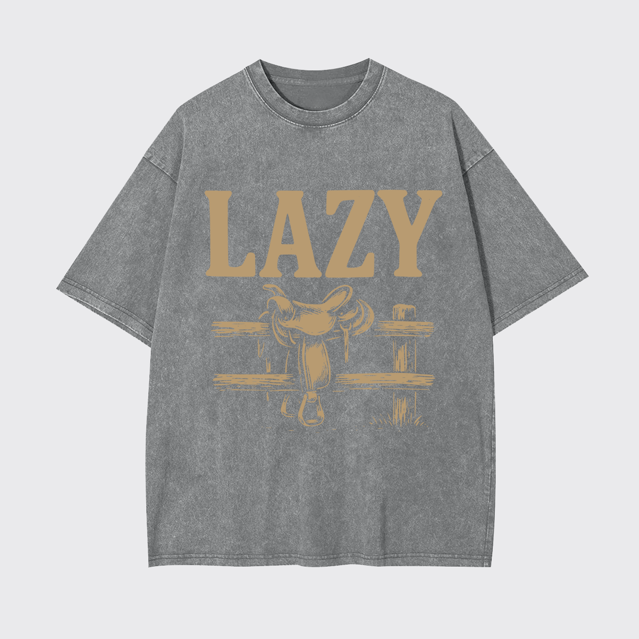 Lazy Cowboy Saddle Garment-dye Tees