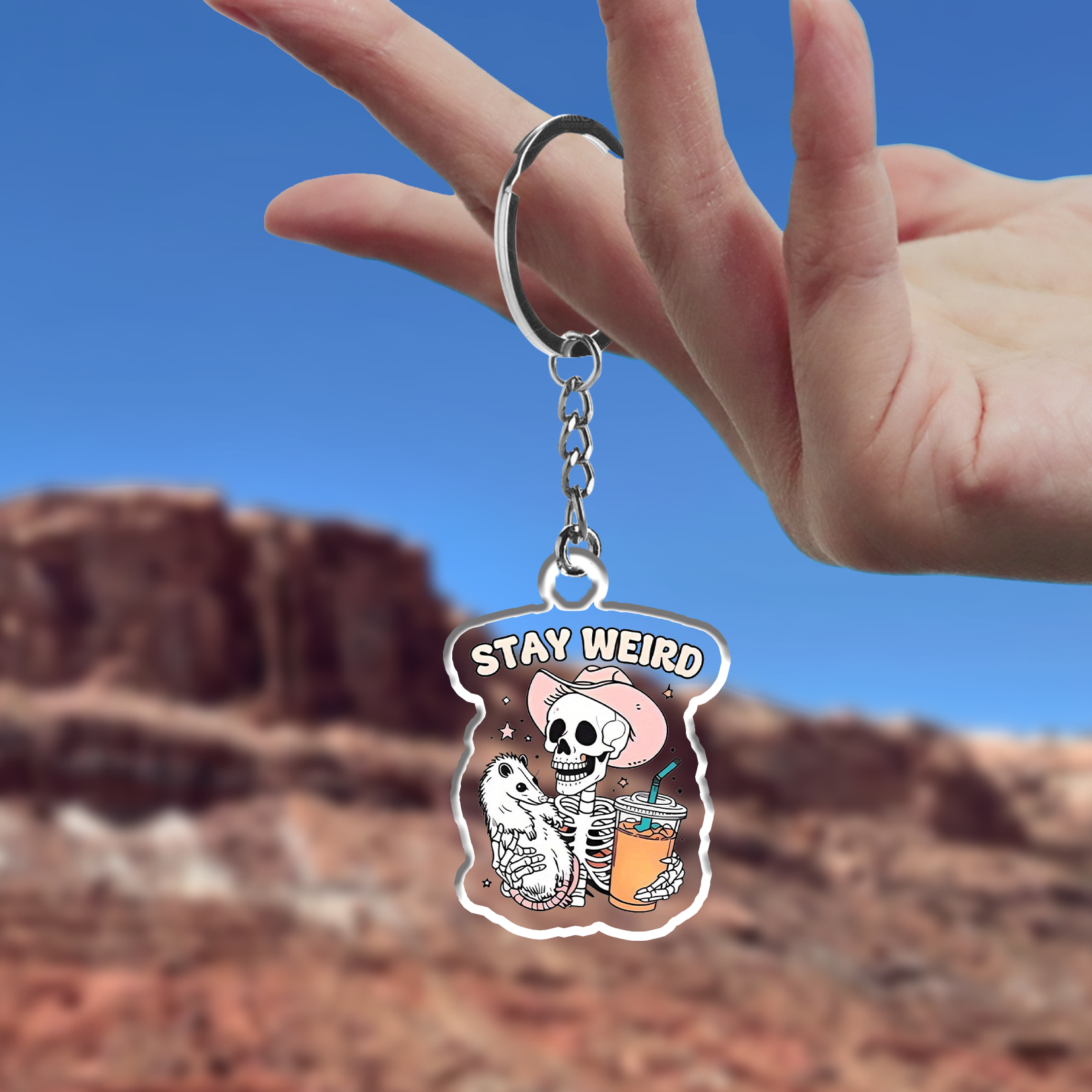 Stay Weird_Cowboybay Keychain