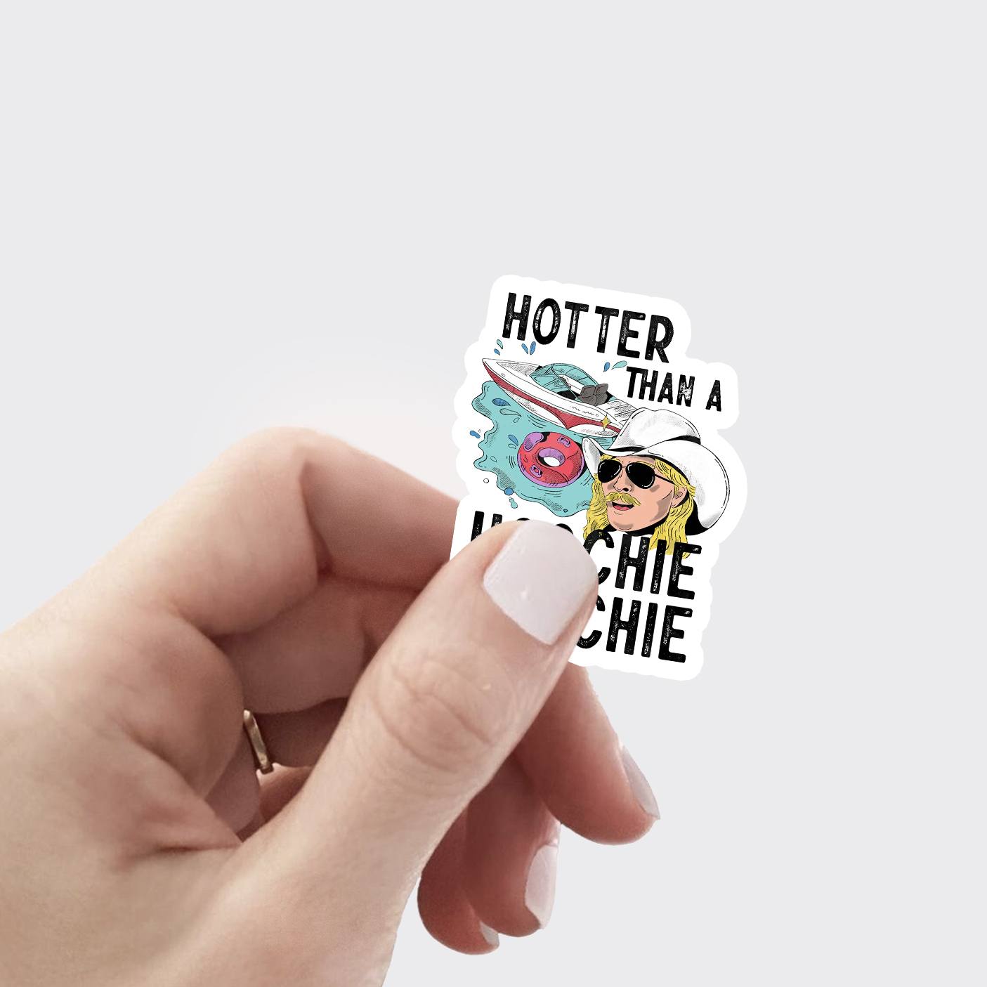 Hotter Than a Hoochie Coochie_Cowboybay Sticker