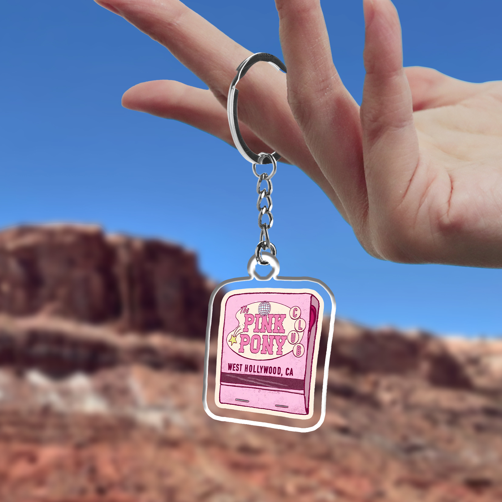 Pink Pony Matchbook_Cowboybay Keychain
