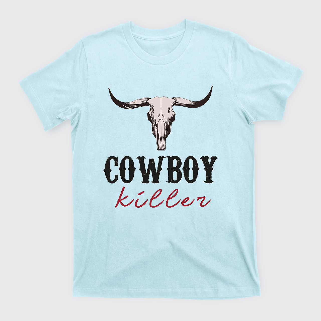 Boho Bull Skull Cowboy Killer T-Shirts