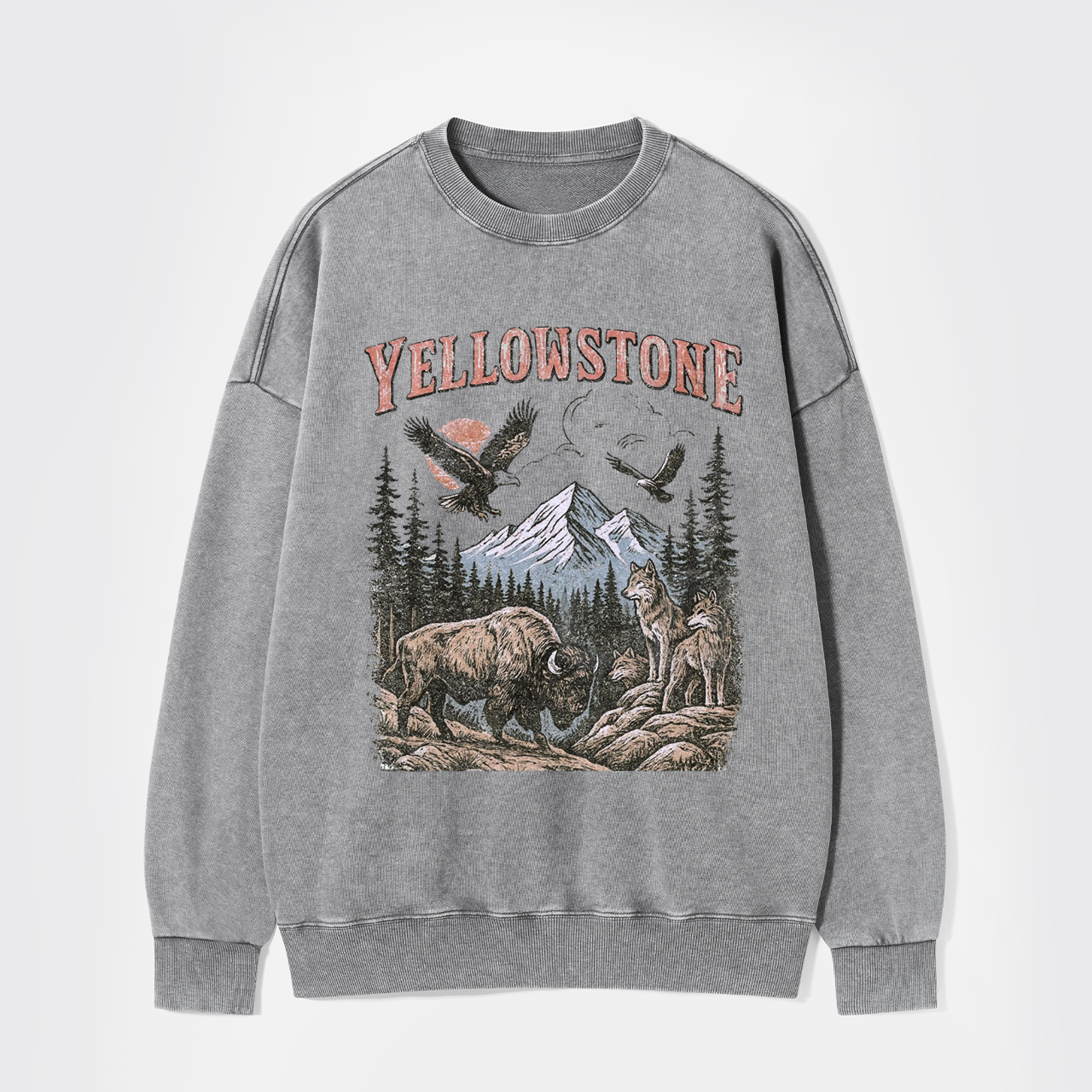 Yellowstone National Park Vintage 90s Washed Sweatshirts