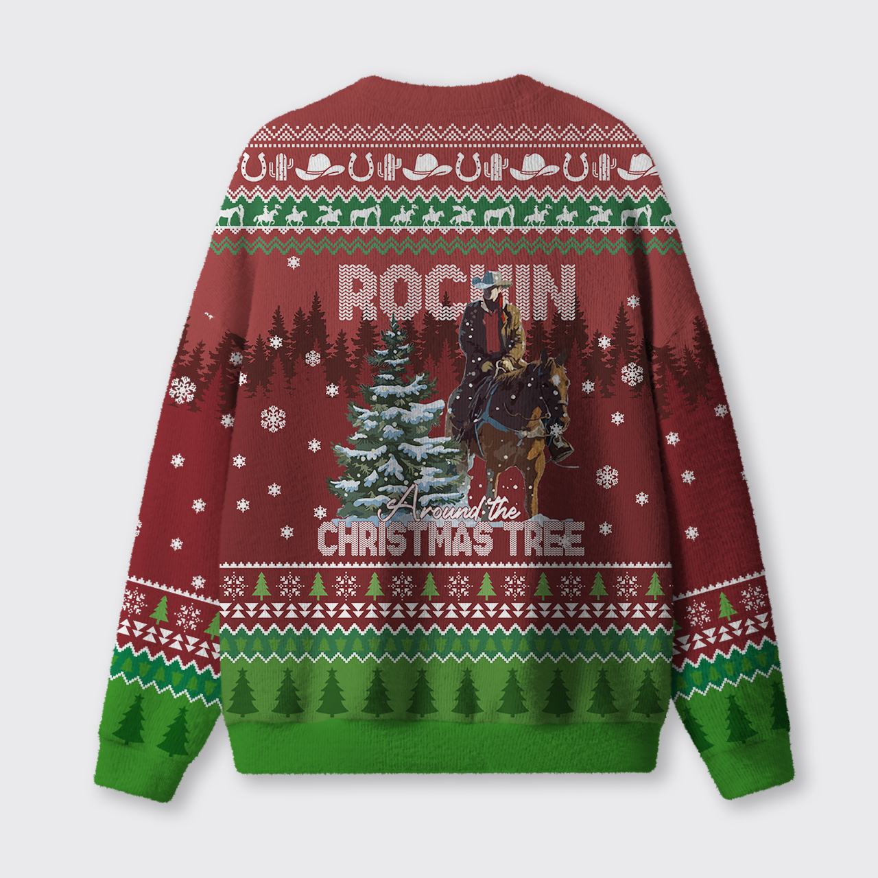 Merry Country Christmas Ugly Knit Sweatshirt