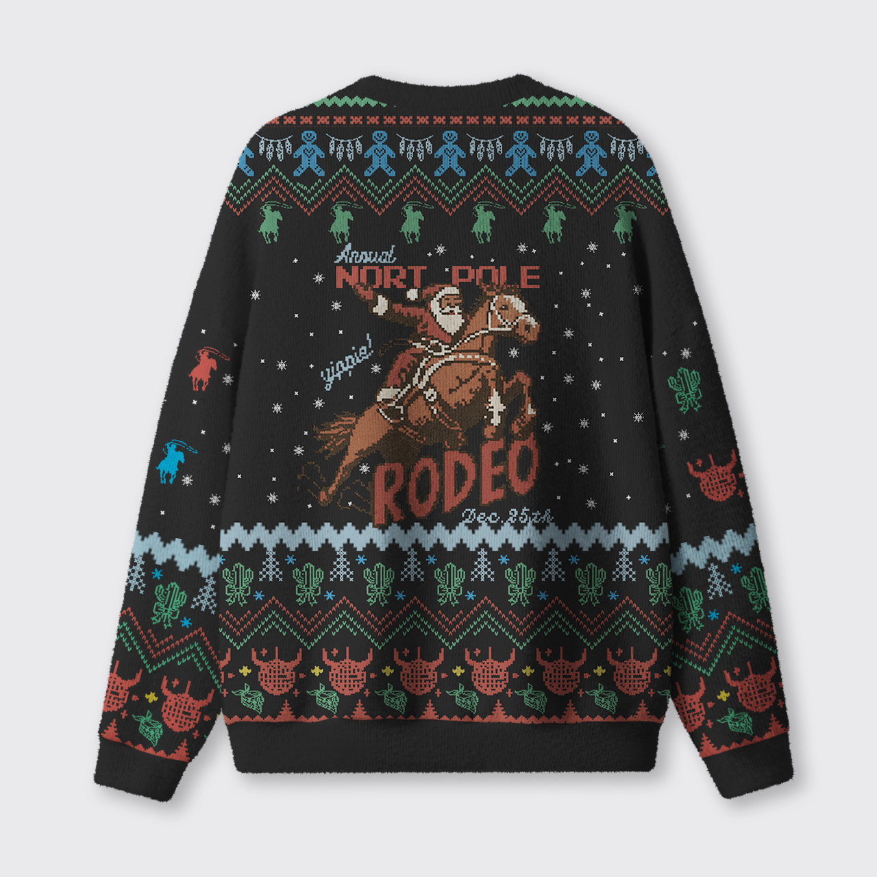 Christmas Rodeo Ugly Knit Sweatshirt