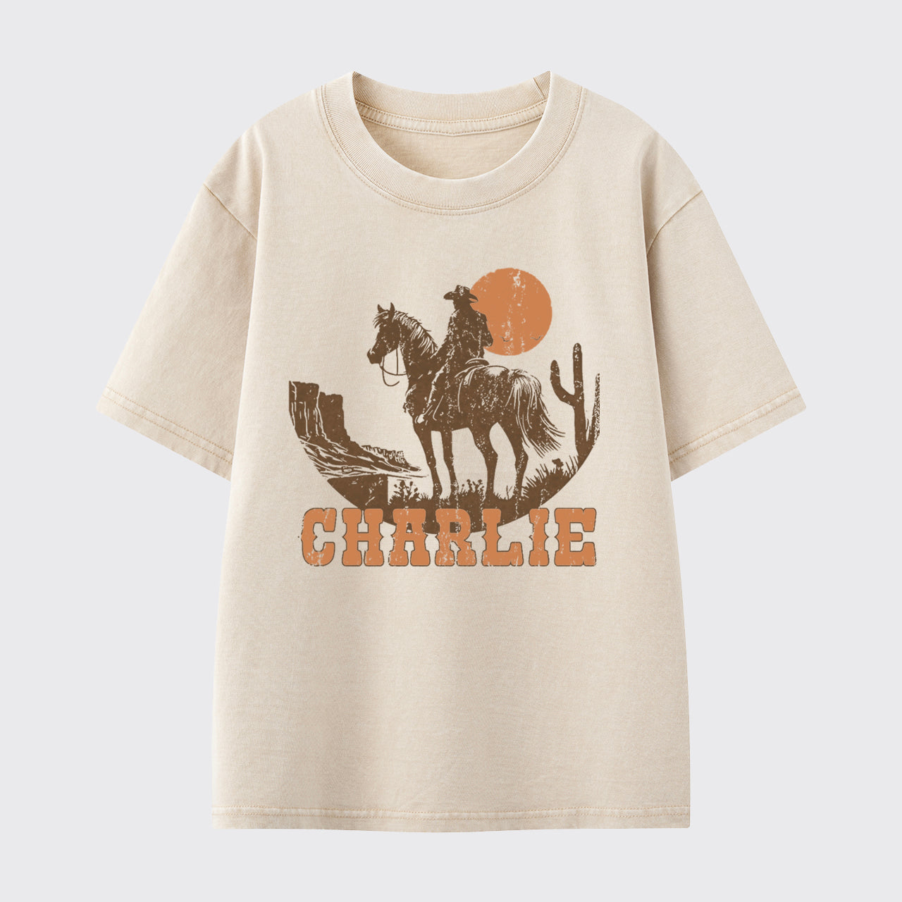 Personalized Cowboy Washed Toddler T-shirt