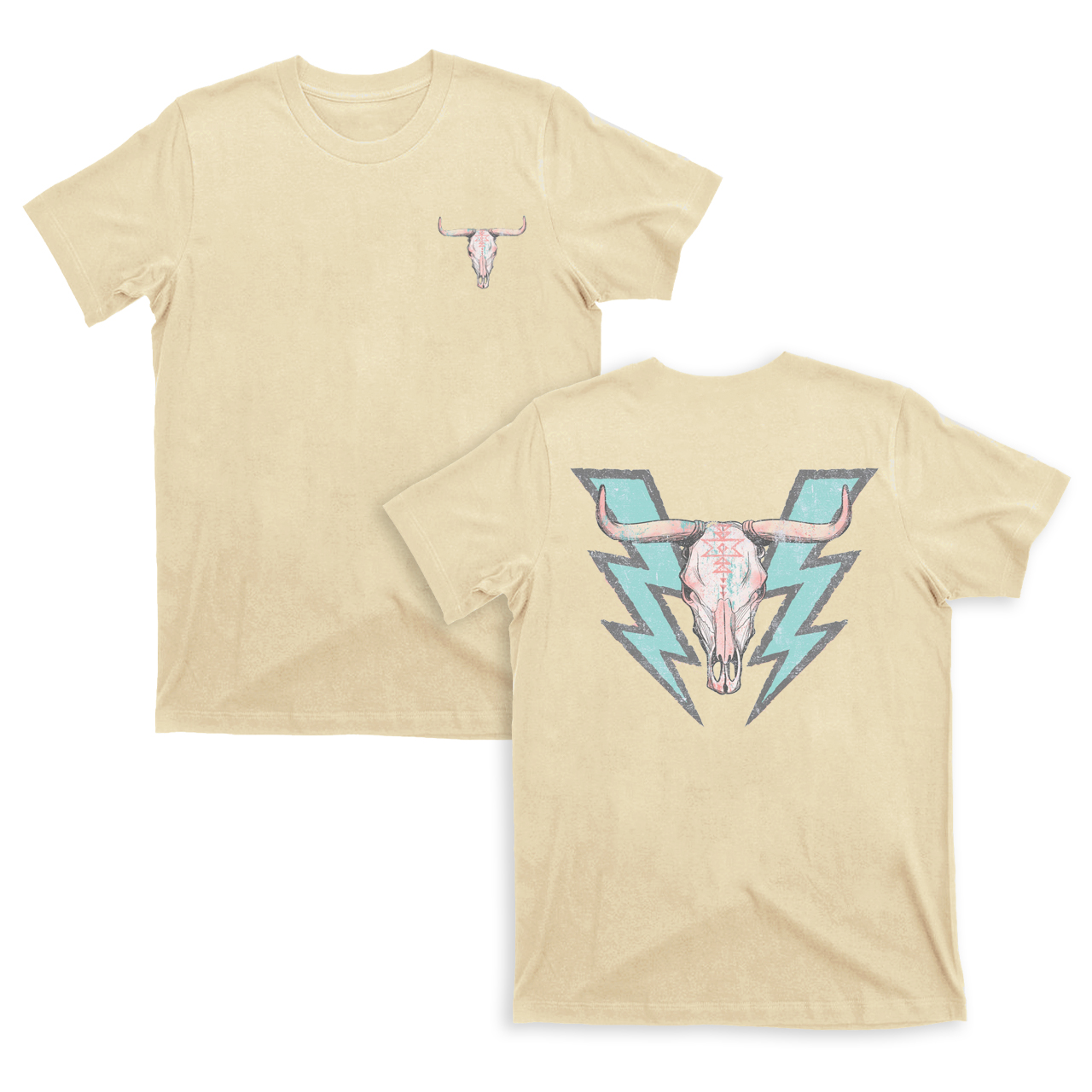 Cow Skull Aztec Power T-Shirt