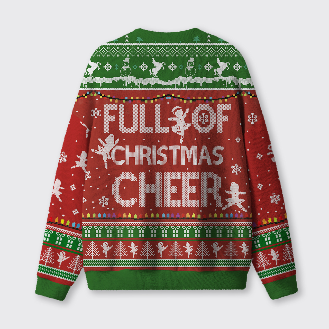 Full Of Christmas Cheer Ugly Knit Sweatshirt