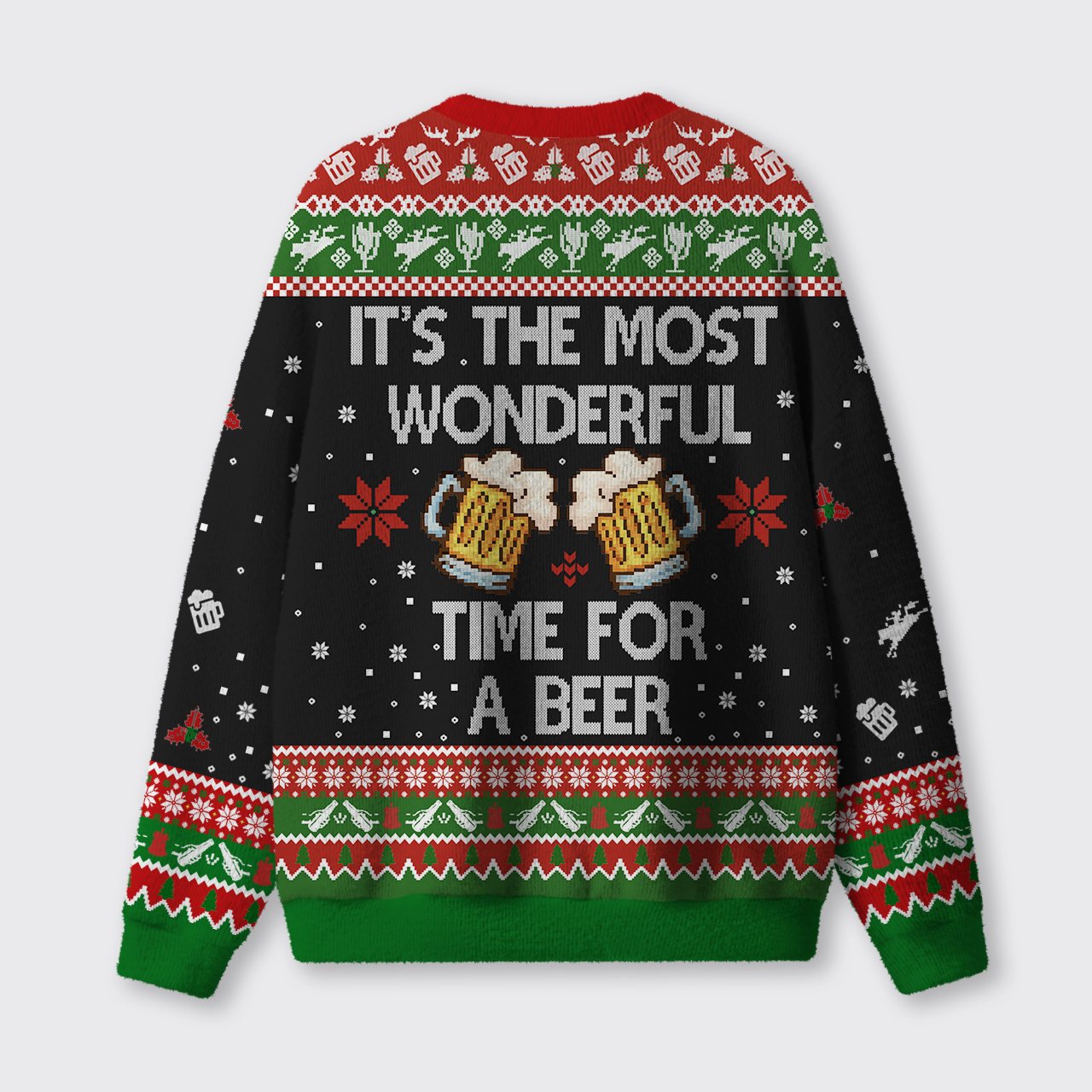 It's The Most Wonderful Time For A Beer Ugly Knit Sweatshirt